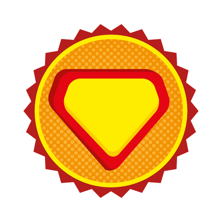 super hero shield emblem vector illustration designのイラスト素材