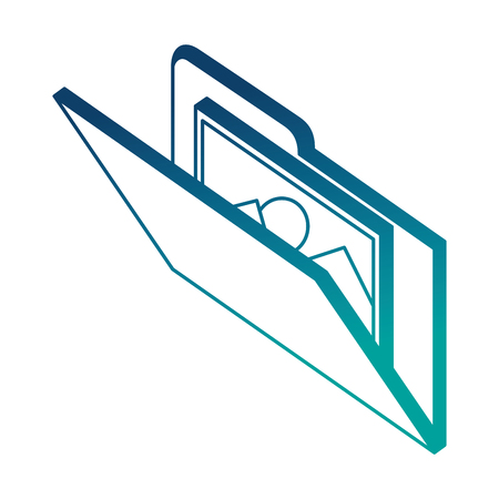 folder document with picture file isometric icon vector illustration designのイラスト素材