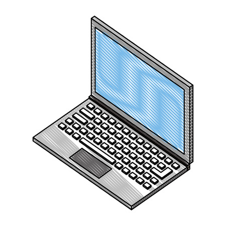 laptop computer isometric icon vector illustration designのイラスト素材