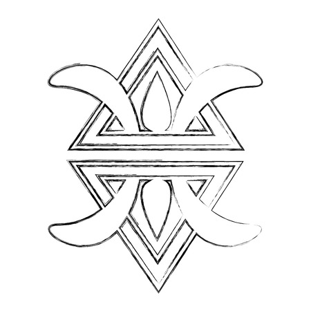 triangle shape in victorian style vector illustration designのイラスト素材