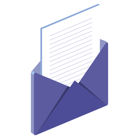 envelope mail isometric icon vector illustration designのイラスト素材