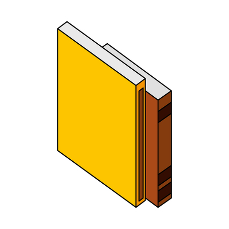 books literature knowledge isometric image vector illustrationのイラスト素材