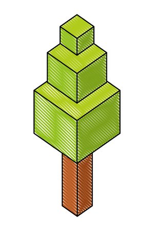 tree plant isometric icon vector illustration designのイラスト素材