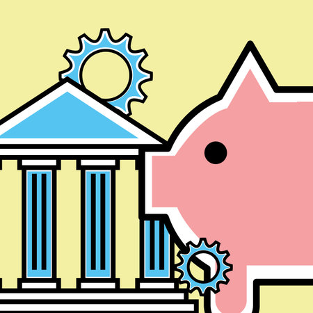 piggy bank analytics and investment vector illustrationのイラスト素材
