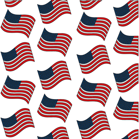 USA flags pattern background vector illustration designのイラスト素材