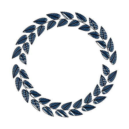 wreath floral decoration emblem image vector illustrationのイラスト素材