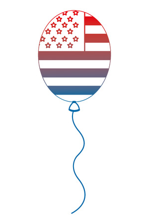 balloons air helium with USA flag vector illustration designのイラスト素材