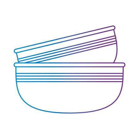 kitchen bowls pile empty icon vector illustration designのイラスト素材