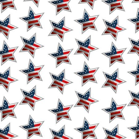 Usa stars pattern background vector illustration designのイラスト素材