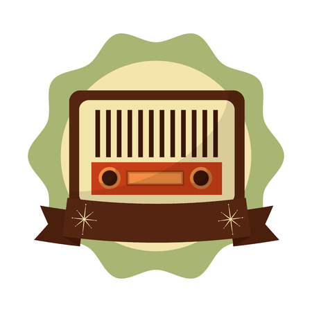 radio music retro style vector illustration designのイラスト素材