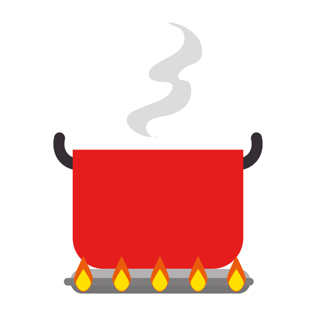 kitchen pot cooking in oven vector illustration designのイラスト素材