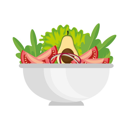 vegetables in kitchen bowl vector illustration designのイラスト素材