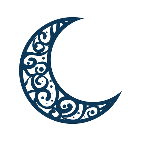 ramadan kareem moon decorative vector illustration designのイラスト素材