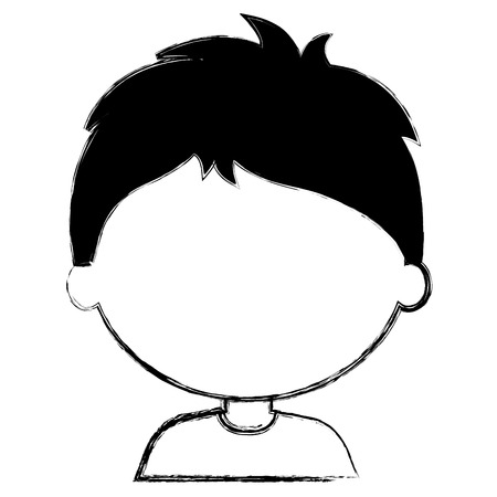 little boy son character vector illustration designのイラスト素材