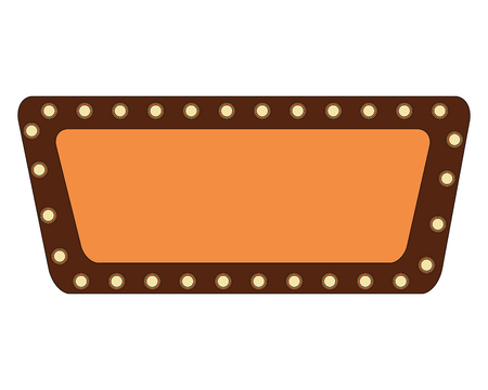 vintage billboard with lights empty vector illustrationのイラスト素材