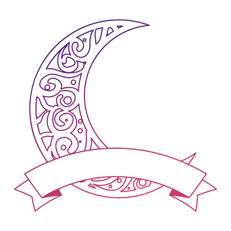 ramadan kareem moon decorative vector illustration designのイラスト素材