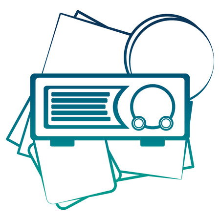 radio music retro style vector illustration designのイラスト素材