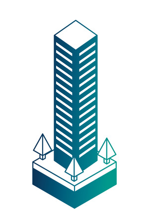 building cityscape isometric icon vector illustration designのイラスト素材