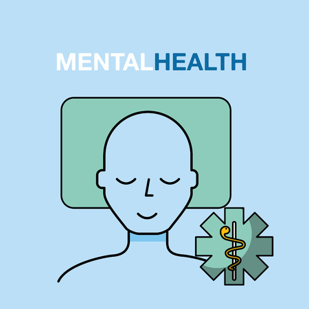 patient resting mental health care vector illustrationのイラスト素材