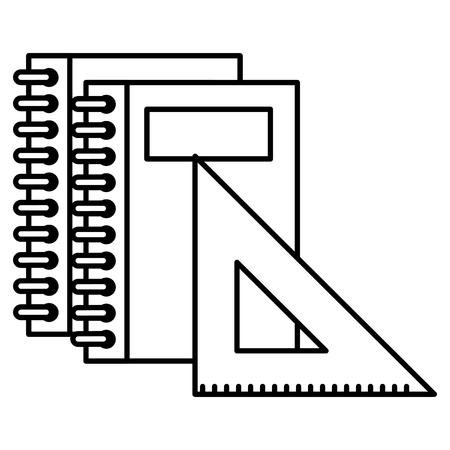 notebooks school with rule vector illustration designのイラスト素材