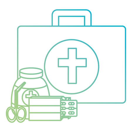 medical kit with equipment vector illustration designのイラスト素材