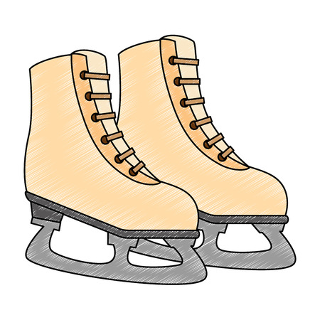 ice skates isolated icon vector illustration designのイラスト素材