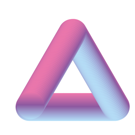 fluid abstract shape triangle neon design vector illustrationのイラスト素材