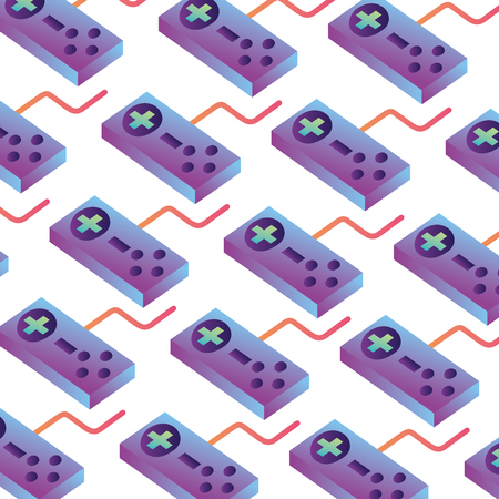 game control isometric pattern background vector illustration designのイラスト素材