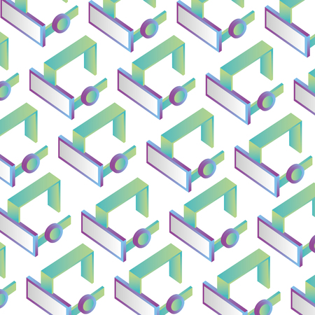 reality virtual mask patern background vector illustration designのイラスト素材