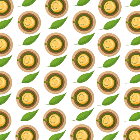 delicious lemon tea pattern vector illustration designのイラスト素材