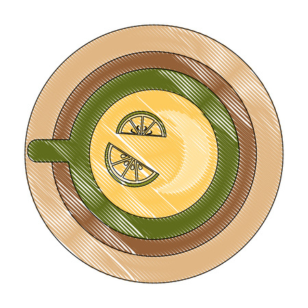 delicious lemon tea cup icon vector illustration designのイラスト素材
