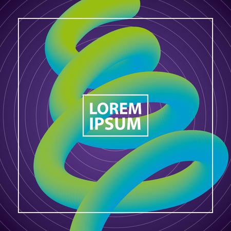 fluid abstract spiral neon color background vector illustrationのイラスト素材