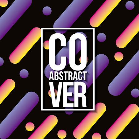 abstract covers fluids black backgorund neon figures mixting vector illustrationのイラスト素材