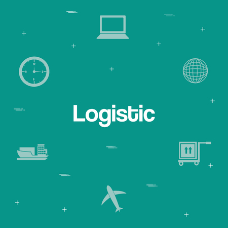 logistic service set icons vector illustration designのイラスト素材