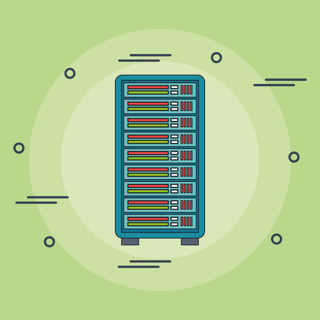 tower server computer icon vector illustration designのイラスト素材