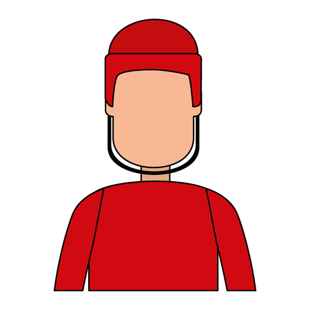 hockey player avatar character vector illustration designのイラスト素材