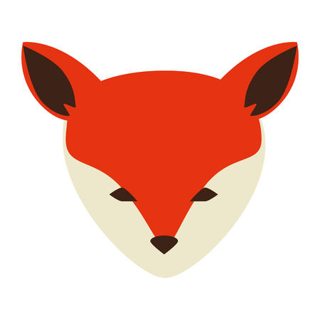 wild canadian fox head vector illustration designのイラスト素材