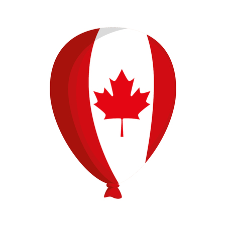 balloon air with canadian flag vector illustration designのイラスト素材