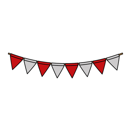 garlands party decorative isolated icon vector illustration designのイラスト素材