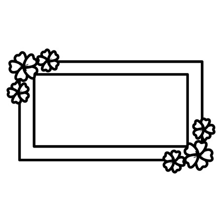flowers garden decorative frame vector illustration designのイラスト素材