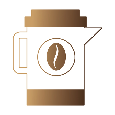 coffee maker kitchenware beans image vector illustration neon designのイラスト素材