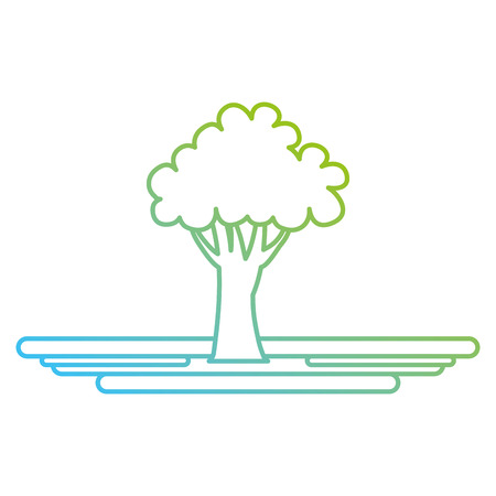 ecology tree plant icon vector illustration designのイラスト素材