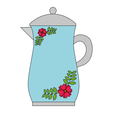 teapot ceramic kitchen image design vector illustrationのイラスト素材