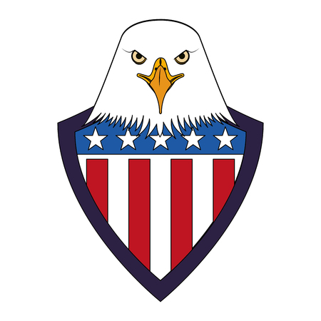 american bald eagle shield vector illustration designのイラスト素材
