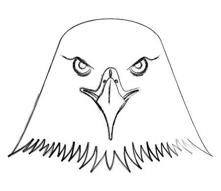 american bald eagle head vector illustration designのイラスト素材