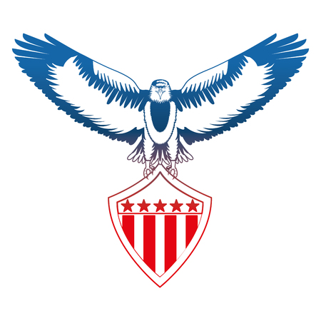 american bald eagle shield vector illustration designのイラスト素材