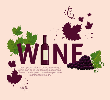 best wine grapes label vector illustration designのイラスト素材