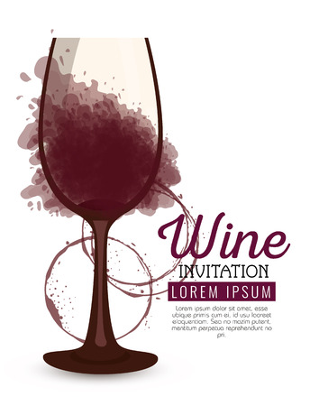 red wine cup label vector illustration designのイラスト素材