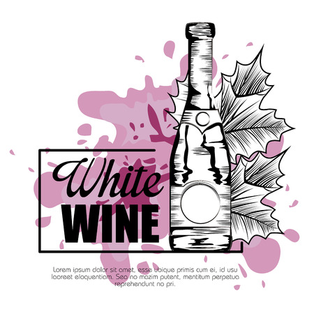 best wine bottle label vector illustration designのイラスト素材
