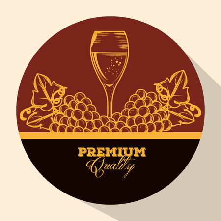 best wine cup and glasses seal vector illustration designのイラスト素材